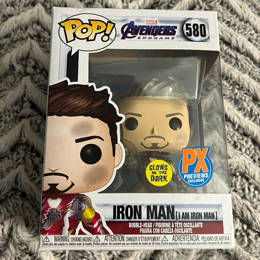 Funko Pop! Marvel: Avengers Endgame - Iron Man (Glow in The Dark) Bobblehead